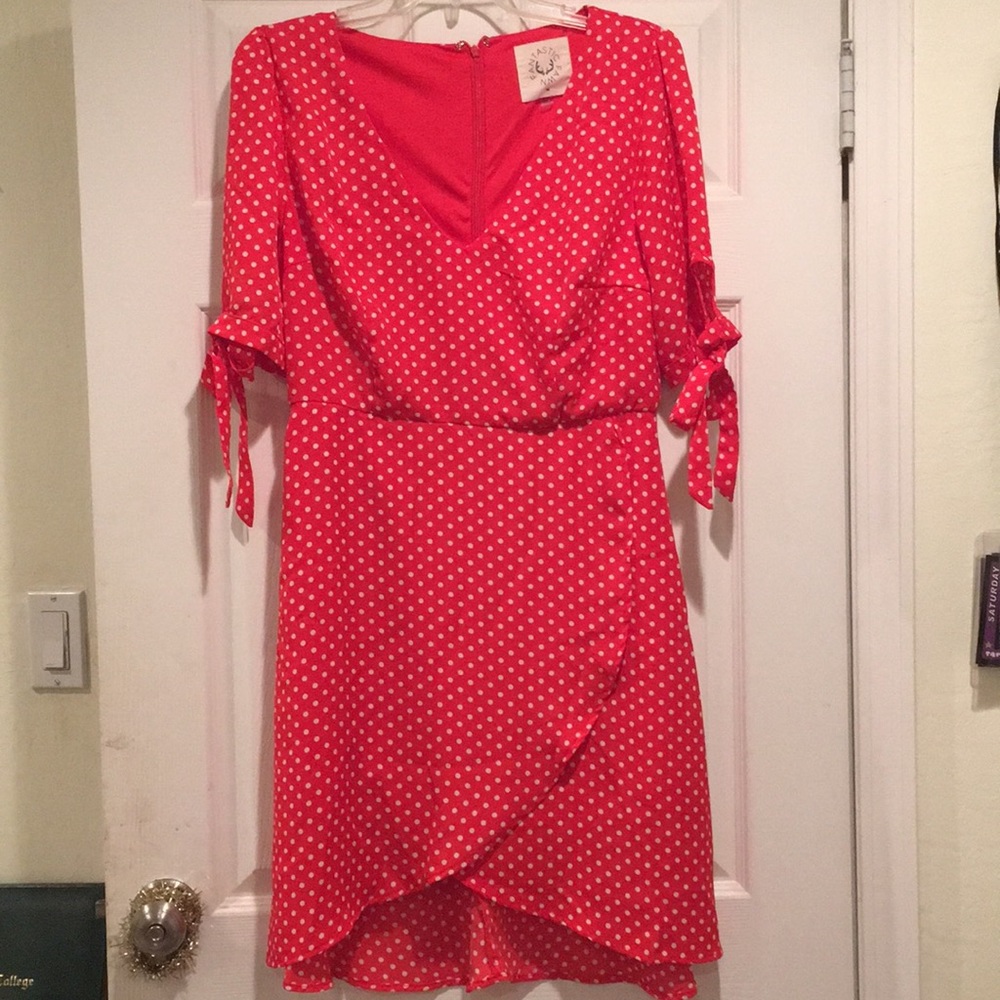 Polka Dot Midi Dress w/ Bow Sleeves.Minnie Mouse!